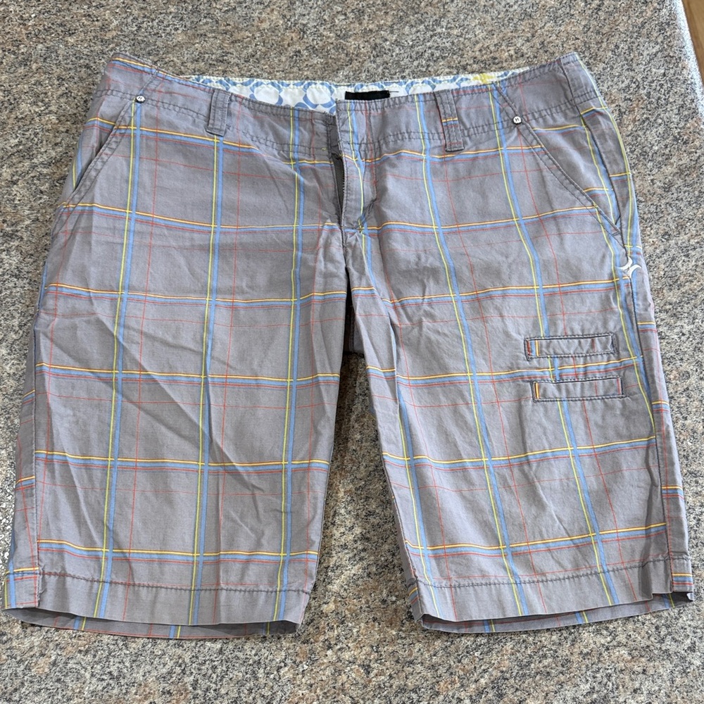 Hurley Juniors Plaid Bermuda Shorts Size 5 Juniors